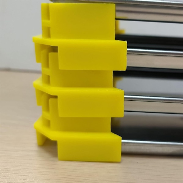 12 stycken platsbesparande brickstaplare Frysbricka Stapelbar brickorganisator Stapelbar brickorganisator Köksbänkskivor Yellow