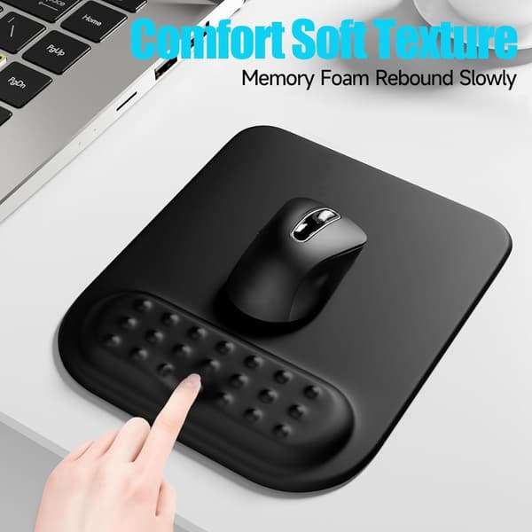 Tastatur Håndleddsstøttepute Myk Memory Foam Musematte Håndleddsstøttepute Deep Space Grey