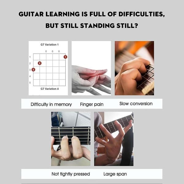 Touch Gitarrackordspelare Gitarrackordpressare för Gitarrer, Gitarrackordhjälpmedel