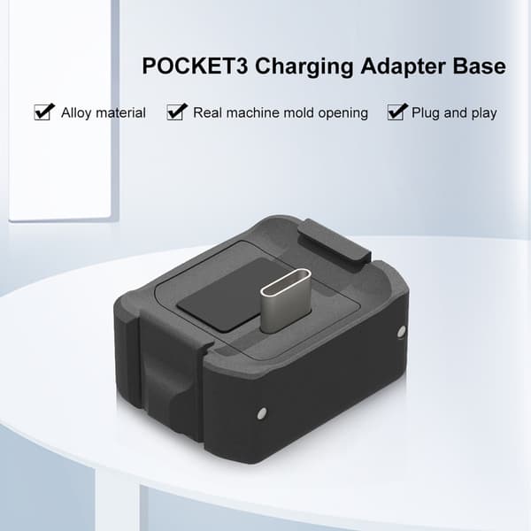 Bærbar opladningsdock til Pocket 3 Praktisk strøm- og dataløsning
