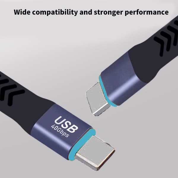 USB4.0 Kort Kabel USB C til USB C Forbindelse 100W Opladning, 40Gbps Overførsel