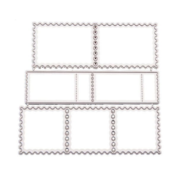 Stämplar Ram Prägling Stencil stansar Cut Metal Edge Cut Dies för Scrapbooking DIY Album Papperskort Konsthantverk Dekor