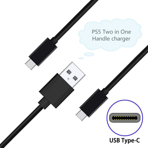 för 3m 2 i 1 Type-C USB snabbladdningskabelsladd för Controller Switch-telefon
