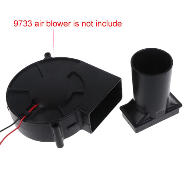 Universal 38 mm luftkanalrør til 97x97x33 mm grillventilator 12V 24V røghusventilator