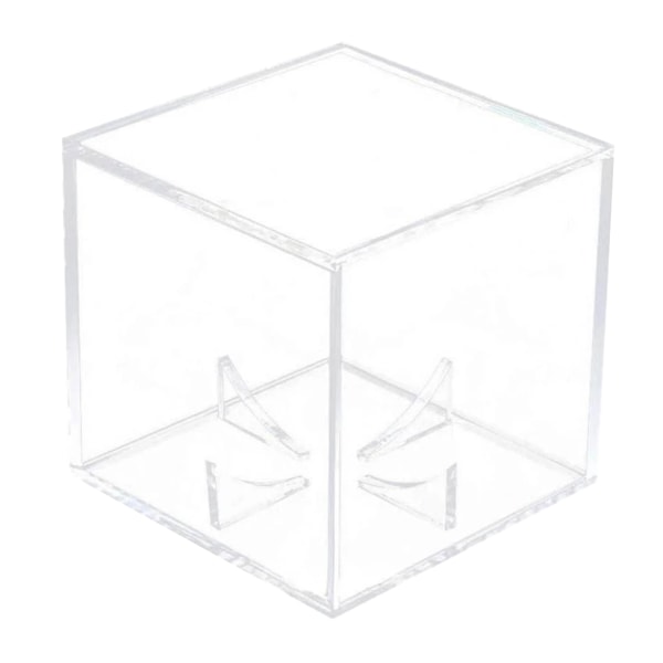 Högkvalitativ Akryl 8cm Basebollbox Display Golf Tennisboll Transparent för Fodral Akryl Kub För Souvenirförvaring