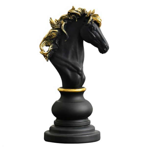 Schack Kung Drottning Riddarstaty Skulptur Prydnad Samlarfigur Hantverksinredning för hem Husdekorationer 2