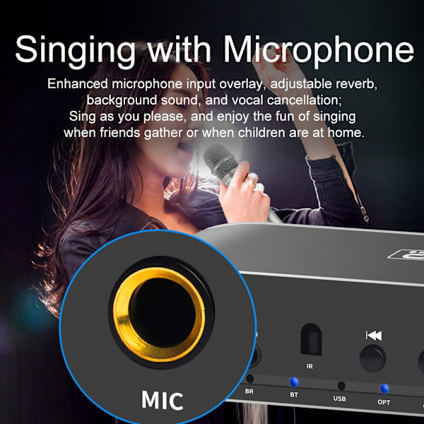 DA310 DAC Bluetooth-kompatibel 5.3 Audio Receiver Sändare Digital till Analog Conversion Player Njut av musik trådlöst EU Plug