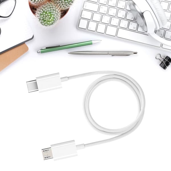 USB C til Micro USB opladerkabel dataoverførselsledning til bærbar telefon 1.5m