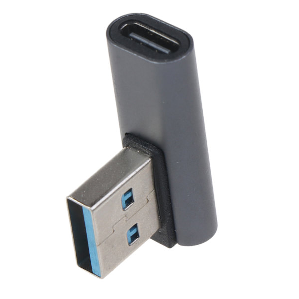 90 graders USB C till USB A-adapter rätvinkel USB A 3.0 Hane till USB Typ C-kontakt för bärbar dator