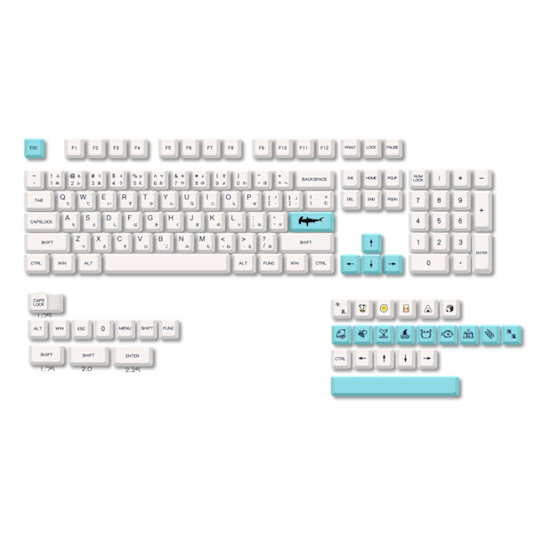 138 Taster XDA Keycaps PBT Dye Sub Keycaps Havsalt Tema Cherry Layout For Mx Bryter Mekanisk Tastatur 61 74 68 84 87