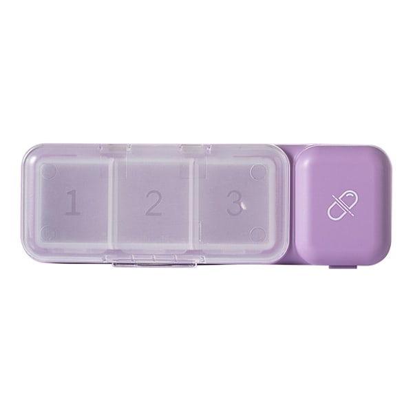 Mini pilleboks i plast med stor kapasitet, støvtett tablettorganisator med kutter, for innendørs og utendørs bruk, forseglet etui for medisiner