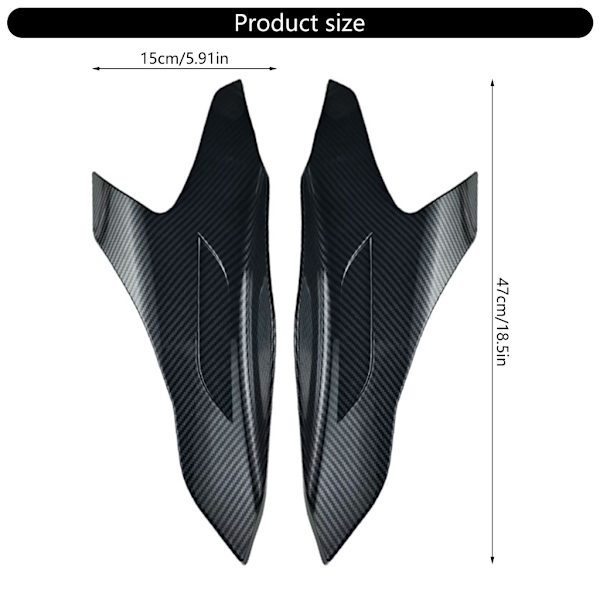 1 Par Sidokåpa Panel Dynamisk Vinge Kit Kåpa Aerodynamiska Winglets Black