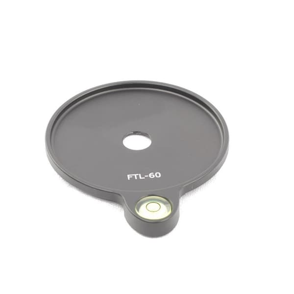 60 mm stativplade med vaterpas i metalbase til nem justering