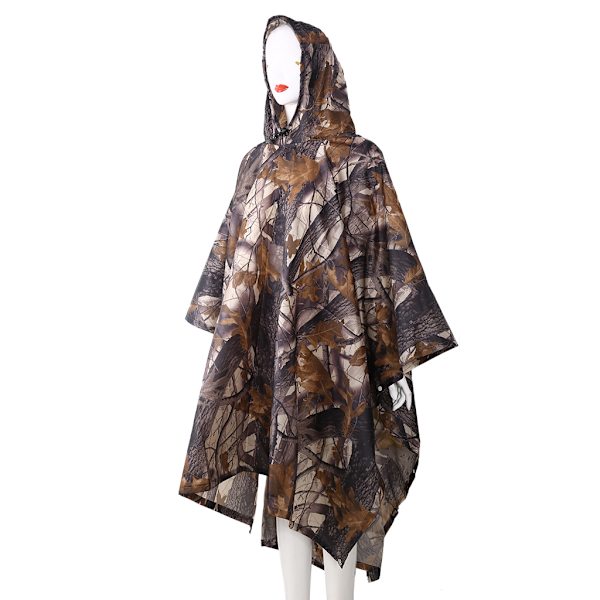 3-in-1 Yksiosainen Sadetakki Aurinkosuoja Vedenpitävä Sadeponcho Repun Suoja Kosteudenkestävä Alusta Camouflage Teltta Markiisi Alusta