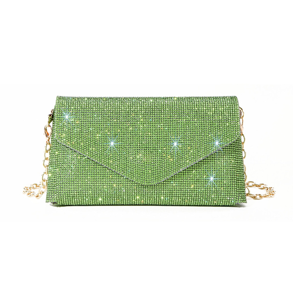 Glitter Evening Bag för kvinnor Bröllop Clutch Handväska Kedja Axelväska Liten Party Handväska Crossbody Bag Silver 1