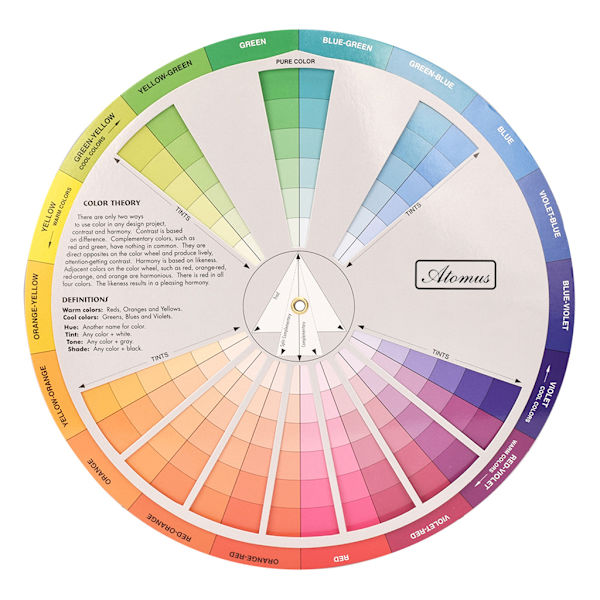 Papirkort Design Farveblandingshjul Ink Chart Vejledning Rund Central Cirkel