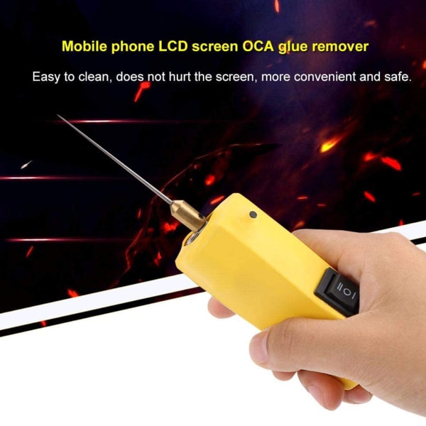 Justerbar hastighet Elektrisk LCD OCA limborttagare för mobiltelefon skärmrester Lim Rengöring Reparation Hemmakontor