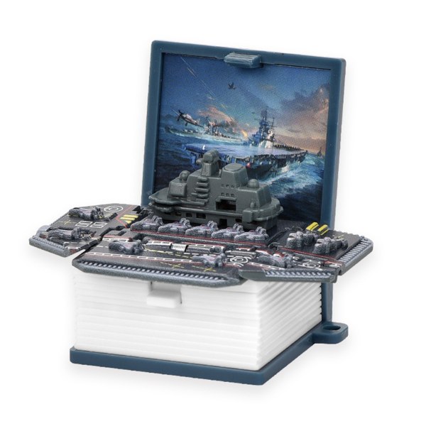 Nyckelring 3D-krigsskeppsbok för barn Handhållen spelleksak Pop-Out Mini krigsskepp för pojkar Flicka Dekompressionsleksakspresent