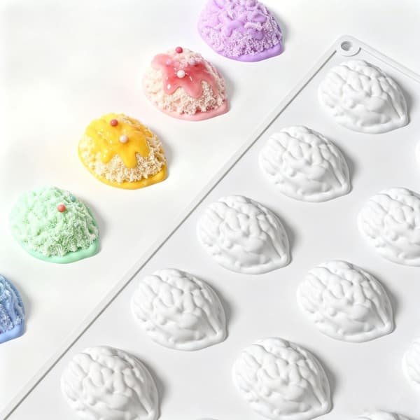 Professionelle silikone nøddeformforme med 18 hulrum til bagning og håndværk