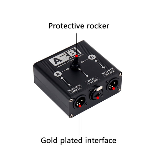 Passiv XLR Lydomskifter 2-kanals Vælgere Balancerede Interfaces Til Studiebrug