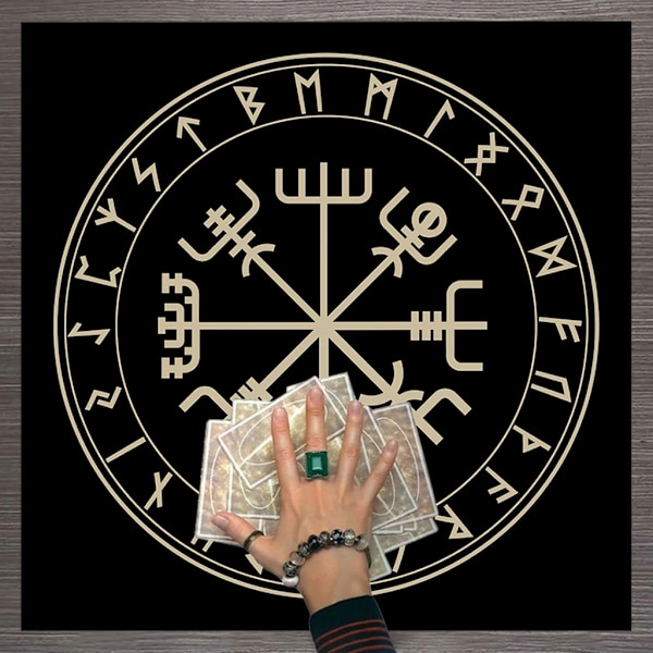 60x60cm Tarotkort Bordsduk Flanell Geometrisk Figur Spådomsaltare Duk Brädspel Oracles Card Pad Rune Support B60