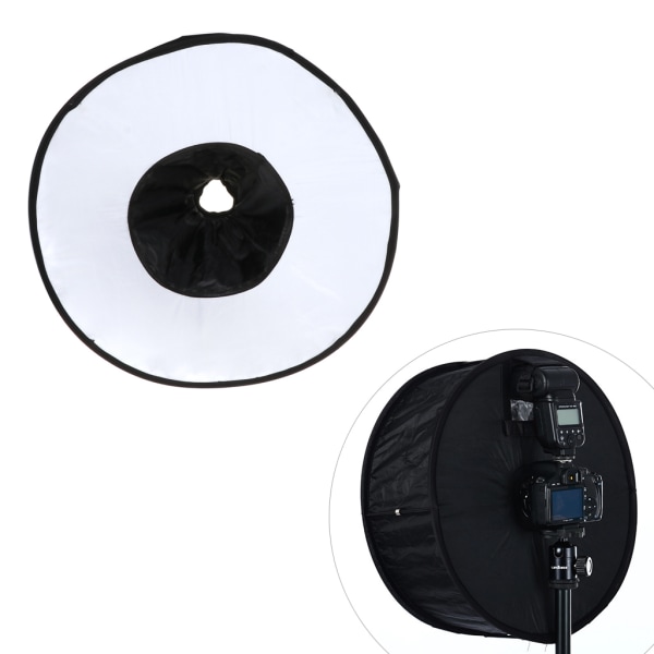 Ring Softbox Speedlight Rund Style Blixtljus Shoot Mjuk box Foldable Soft Fla