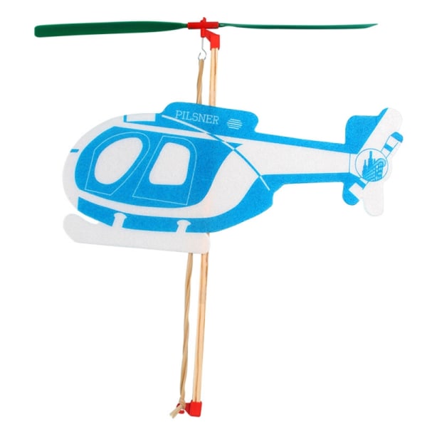 Gummibandsdriven modell Helikopter DIY Jet Kits Realistiska flygplan Elastisk plan leksak för toddler Pojke Flicka utomhus för