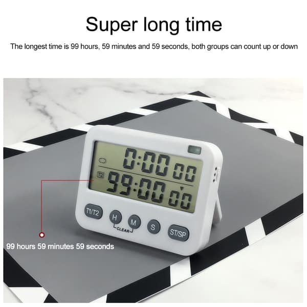 Digital timer for matlaging, magnetisk nedtellingstimer