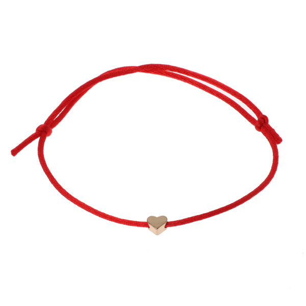 Lucky Red String Armband Hjärta Charm Armband Justerbart Kabbalah Armband Vänskap Smycken Dekor Present för kvinnor Män Red