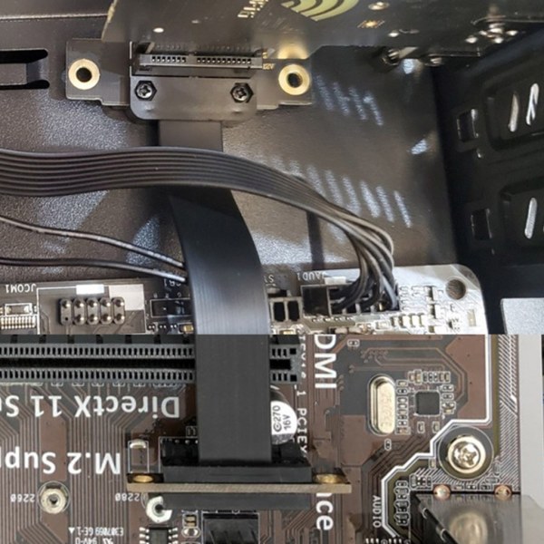 Höghastighets PCIe 3.0-förlängningskabel PCIE 1X till PCI-E 1X 90-graders vinkelförhöjningsadaptersladd - 5 cm längd