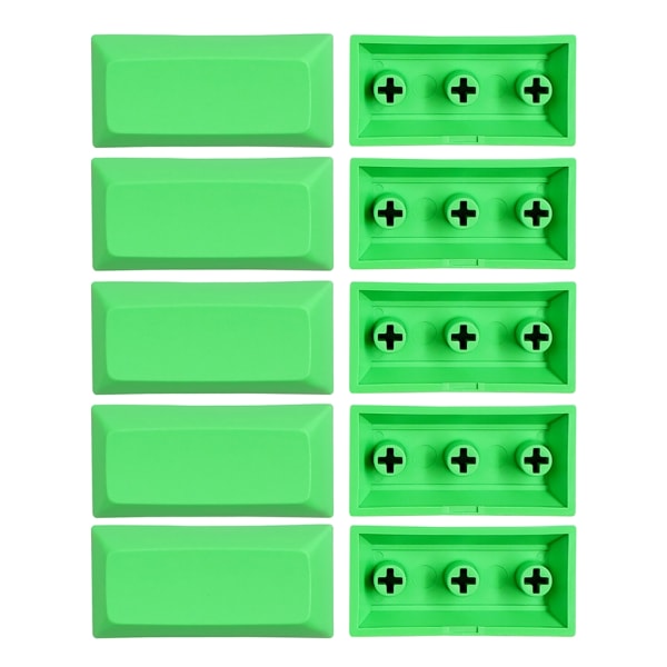 DSA 2U Keycap Set PBT Blanks Keycaps DSA Profile 2U Height Keycap Set för spel Mekaniskt tangentbord 10st Green