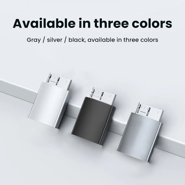 USB C till Micro B Adapter Höghastighetsdataöverföring, aluminiumkonstruktion, Typ-c till USB3.0 Micro B Adapter Converter Silver