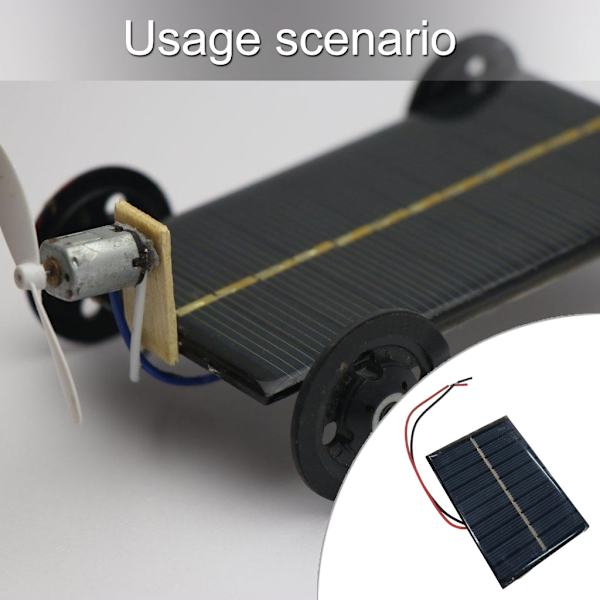 Mini solpanelmodul 6V med kabel polysilicium til udendørs havelampe