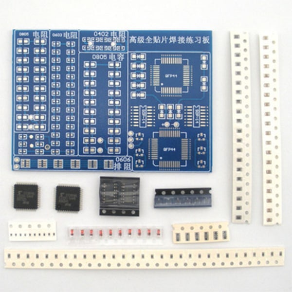 1 set SMT SMD-komponentsvetsövningstavla Lödning DIY Kit Resitor Diod Transistor Learning Elektroniskt tillbehör
