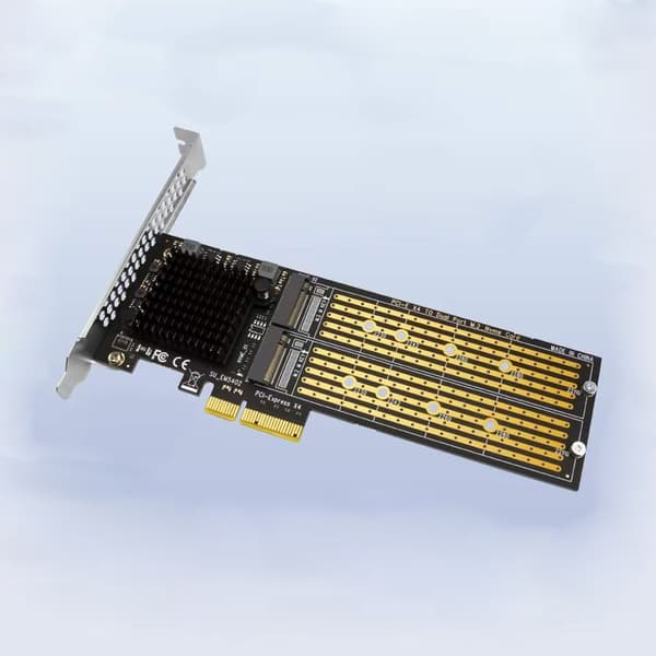 Dobbelt PCI X4 Controller Internt Udvidelseskort PCI-E til for M.2 NVME Adapter