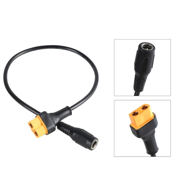 XT60 Hunn til 5.5x2.1mm DC5521 Adapterkabel for Solcellepanel og FPV-skjerm