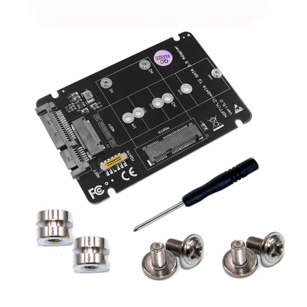 2-i-1 NGFF(M2)mSATA till SATA 2,5 tums adapter M2 NGFF/ mSATA till SATA3.0 Praktisk byte av adapterkort för konverterare null - Cross structure