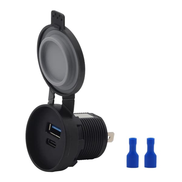 USB A & Type-C Ladeadapter Vanntett Ladeadapter Socket 12-24V