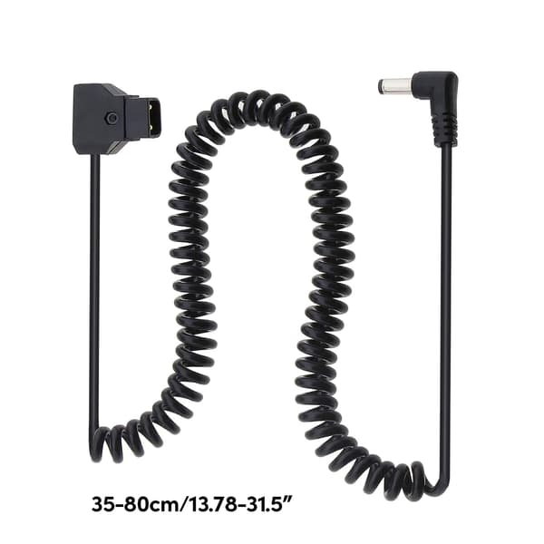 Holdbart D-Tap til DC5.5 2.1mm spiralkabel til Bmcc Bmpc kameraer strømkabel