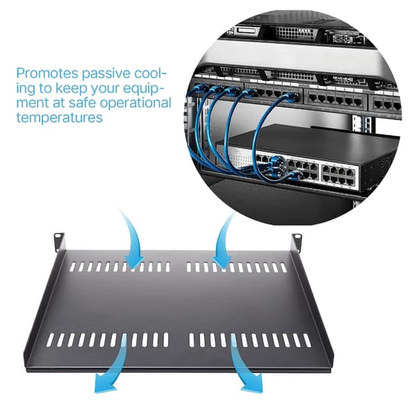 1U Server Rack Hylde Universal Ventileret Bakke til 19\" Udstyrsrack & Kabinet