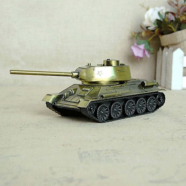 Legering för Tank Cannon Model Metal Mekanisk Desktop Crafts Metal Ornament Bronze