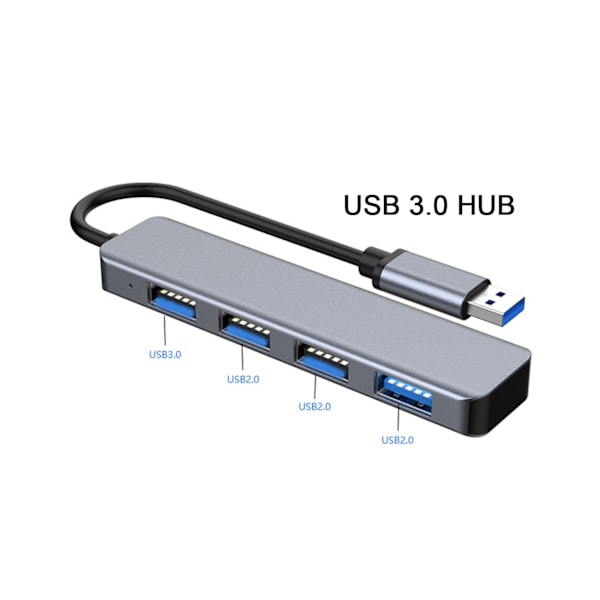 1x3.0+3x2.0 USB -hubb med 4 portar förlängd kabel Slim portabel USB 3.0 splitter för Windows systemdator USB3.0 model