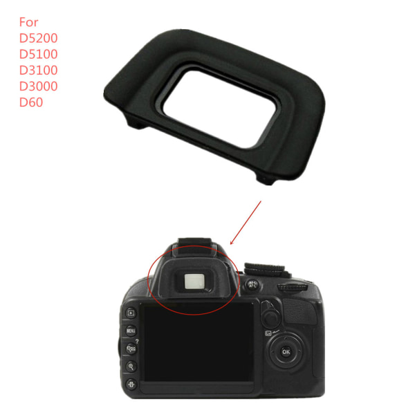 DK-20 gummisvart ögonmussla Sökarokular för NIKON kamera DSLR D50 D60 D70 D70S D3000 D3100 D5100