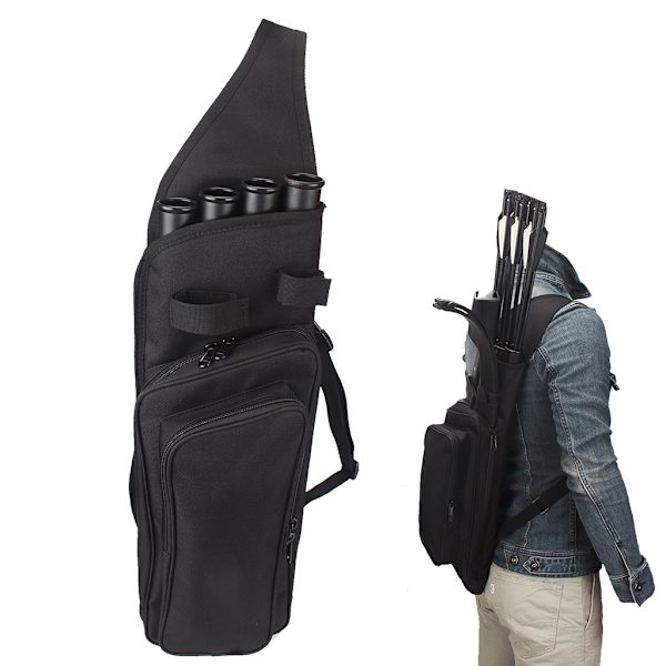 för Arrow Quiver Justerbar Archery Bag Hunting Back for Arrow Quiver Tube med ryggrem Bågskytte för Arrow för Case H B