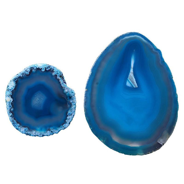 Agat skiva naturlig kristall skiva sten DIY hänge mineral dekoration för hemrum DIY smycken charm tillbehör Blue - 50mm-70mm