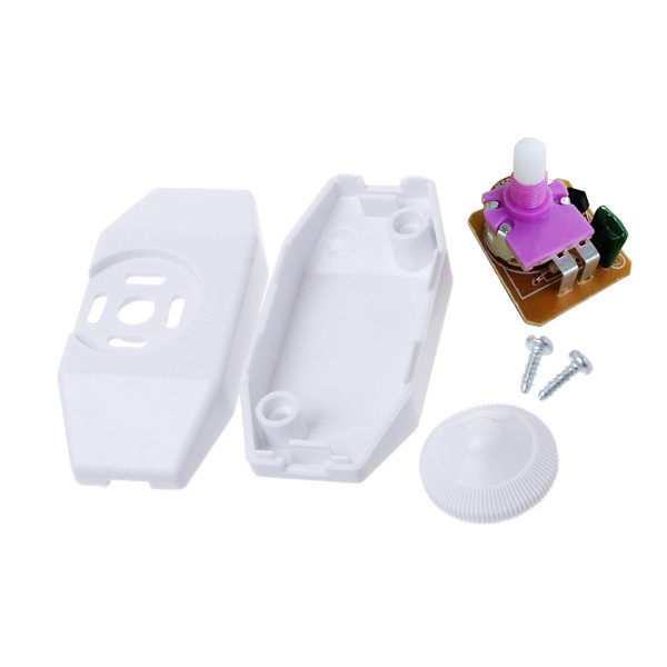 220V 1A Lampa Dimmer Sladd Strömbrytare Plug In Bord Golvljus Dimmer På Av Dimmer Switch Svart/Vit 7x3,3x2,4cm Silver