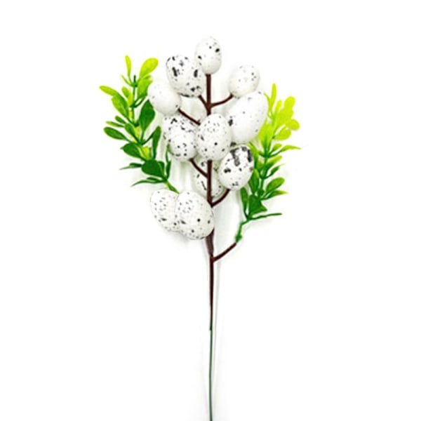 Påskäggsklipp Konstgjorda Blommor Gren Färgglada Målade Skumfågelägg