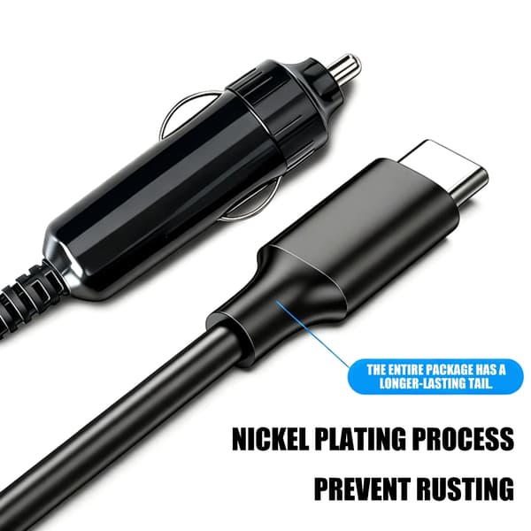100W PD Typ C Billaddarkabel Snabbladdning för Laptop ABS Metallmaterial