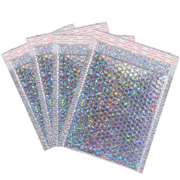 25 st hologram bubbelposter vadderade kuvert Mailer självförseglande postpåsar null - A