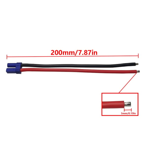 EC5 hannplugg til 4 mm bananplugger ladekabel for bilmodeller